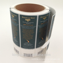 Etiqueta engomada del envase de comida de la fabricación de Shangai, impresión de encargo y final disponible